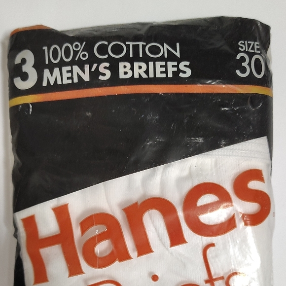 1992 Vintage Hanes Men's Classic White Briefs 3 Pack Size 30 - Picture 3 of 8